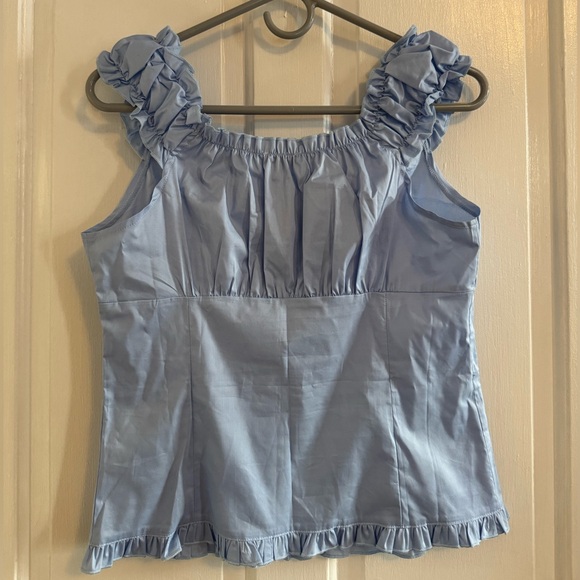 Love Tree Light Blue Ruffle Top - Picture 3 of 5